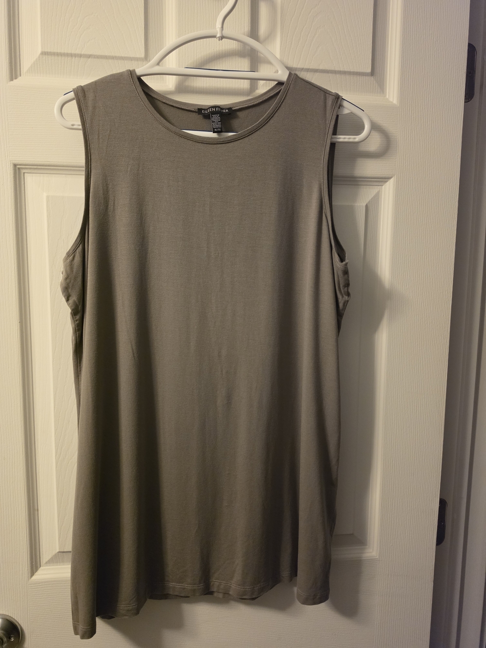 Eileen Fisher Taupe Sleeveless Crewneck Tank
